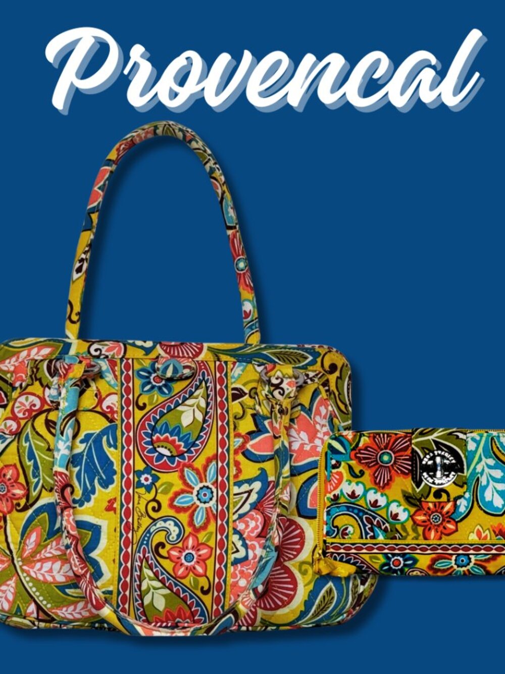 Vera Bradley Provencal Retired Matching Set Shoulder Bag & Turn Lock Wallet Y2K